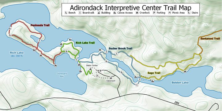 Adirondack Interpretive Center trail map
